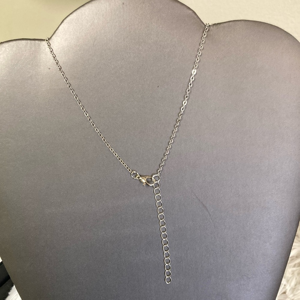 Silver Moon and Star Pendant Necklace - Picture 5 of 8